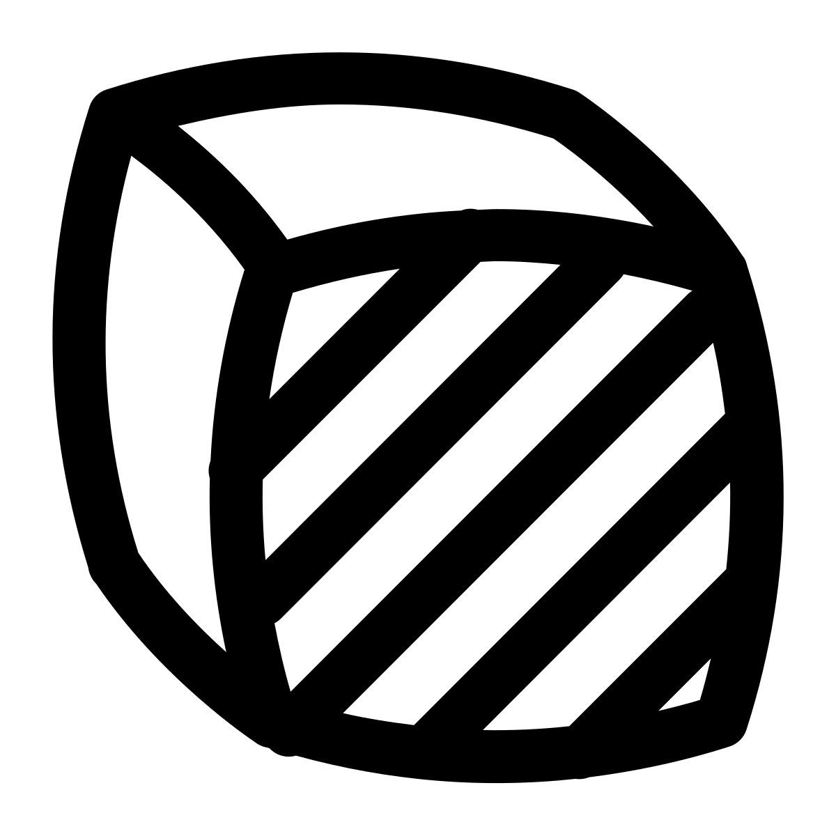 puffy outline style front view icon