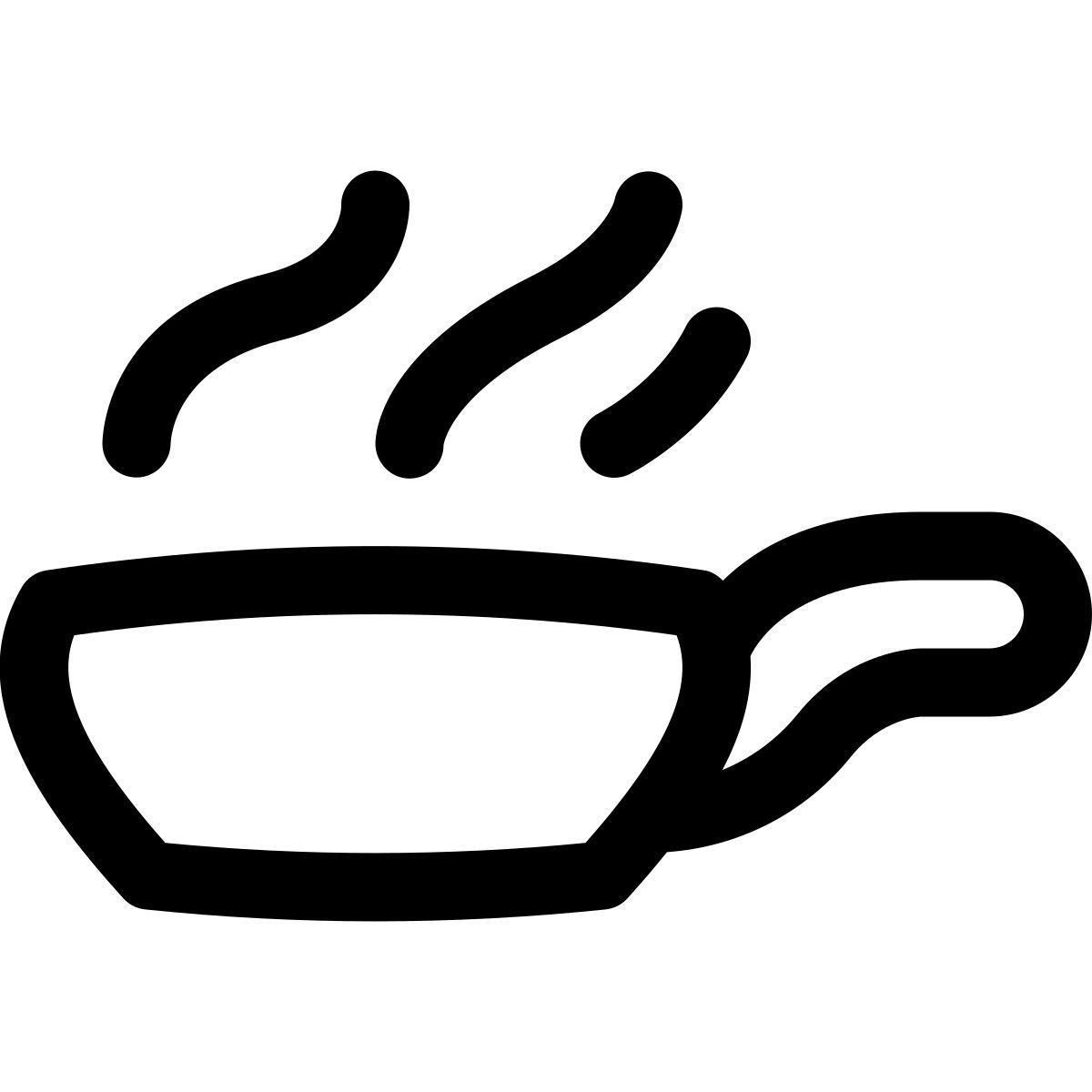 puffy outline style フライパン icon