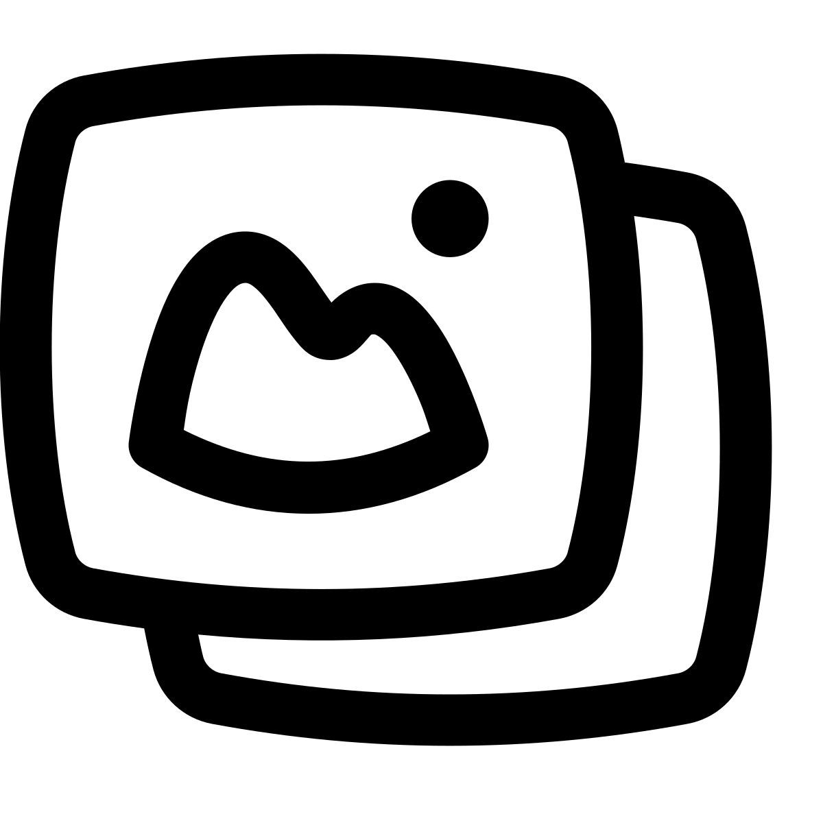 puffy outline style 갱도 icon