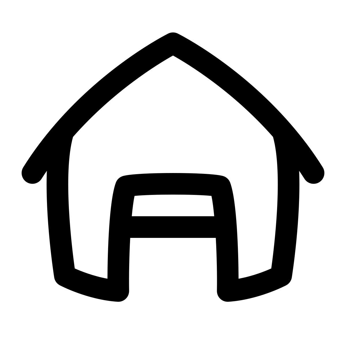 puffy outline style garaje abierto icon