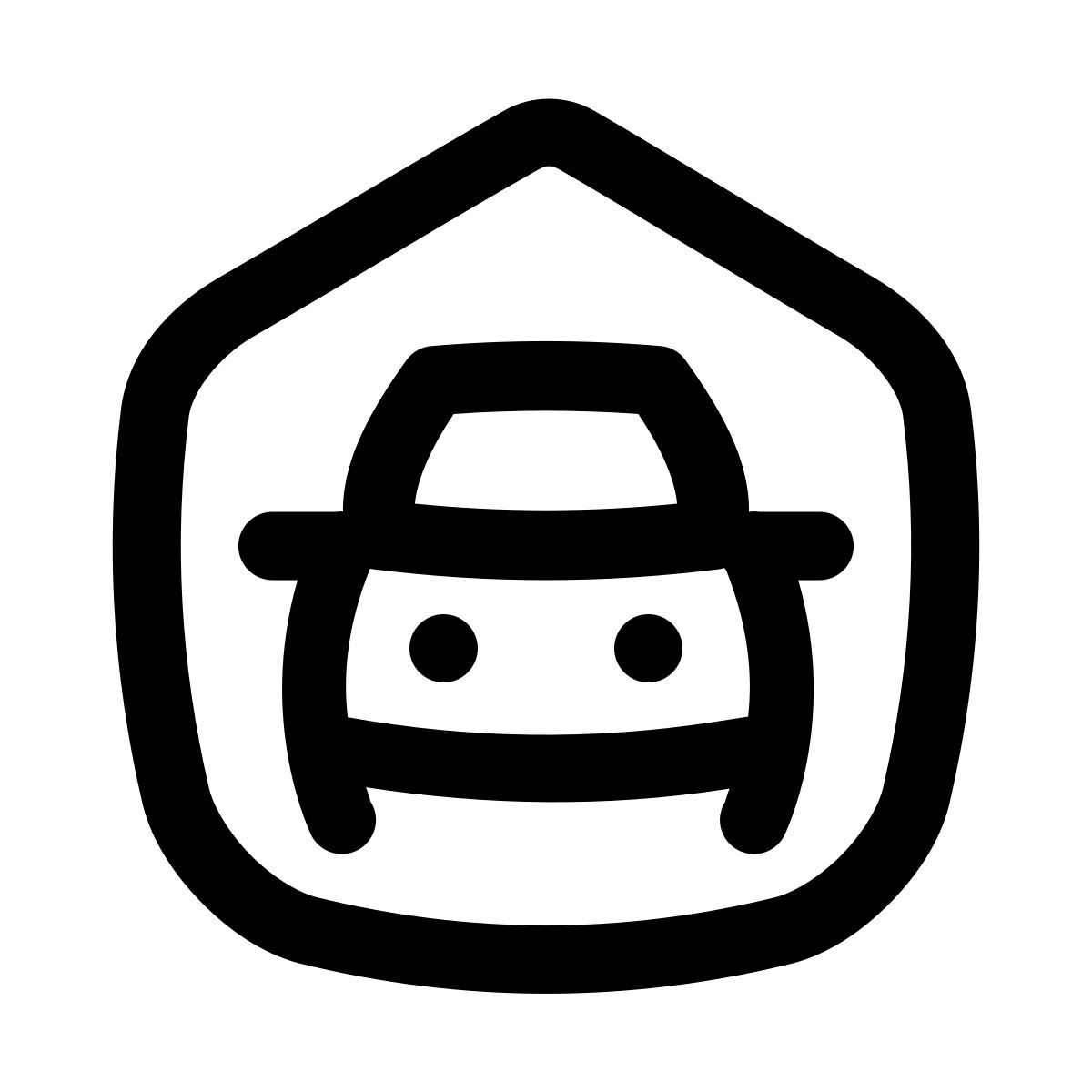 puffy outline style garage icon
