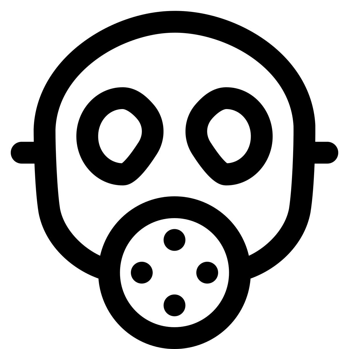 puffy outline style maschera antigas icon