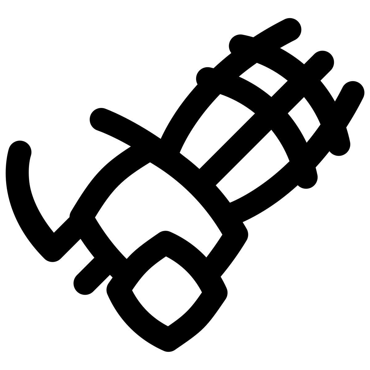 puffy outline style ガトリング砲 icon