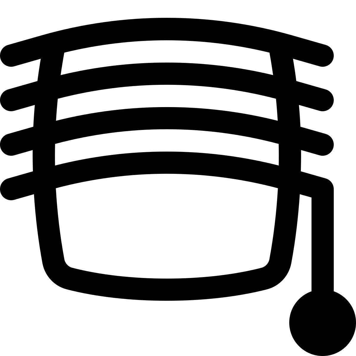 puffy outline style jalousie icon