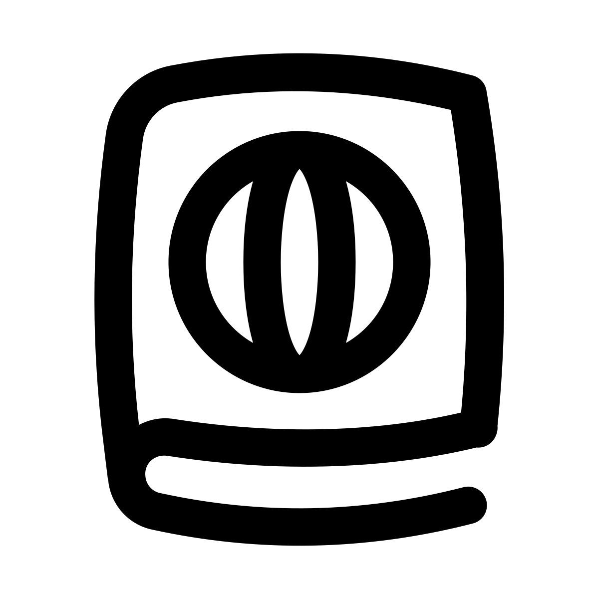 puffy outline style 地理书 icon