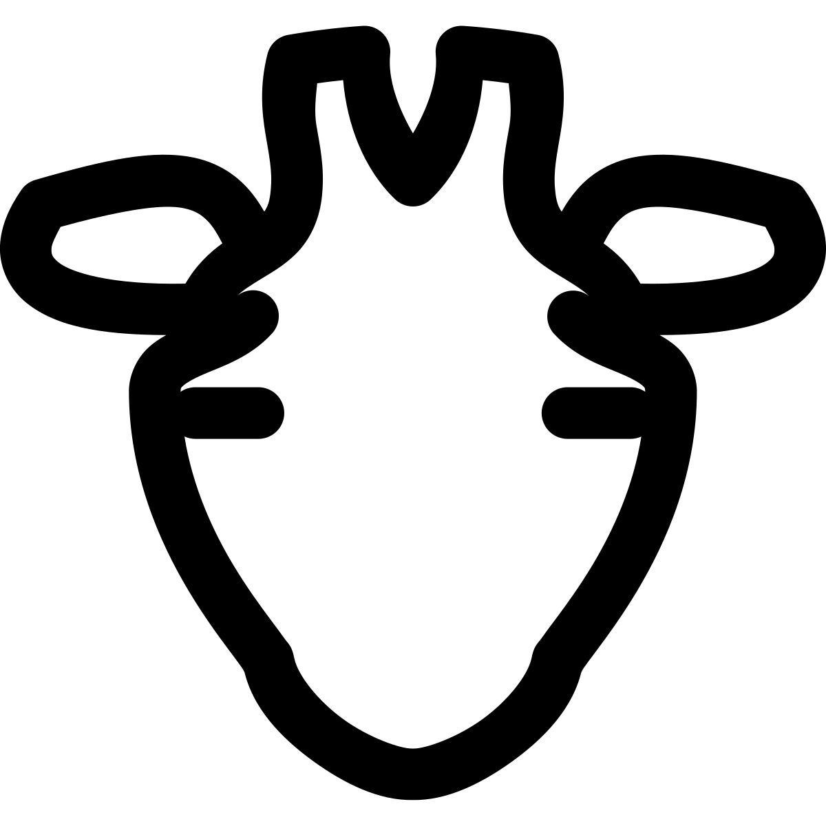 puffy outline style 长颈鹿 icon