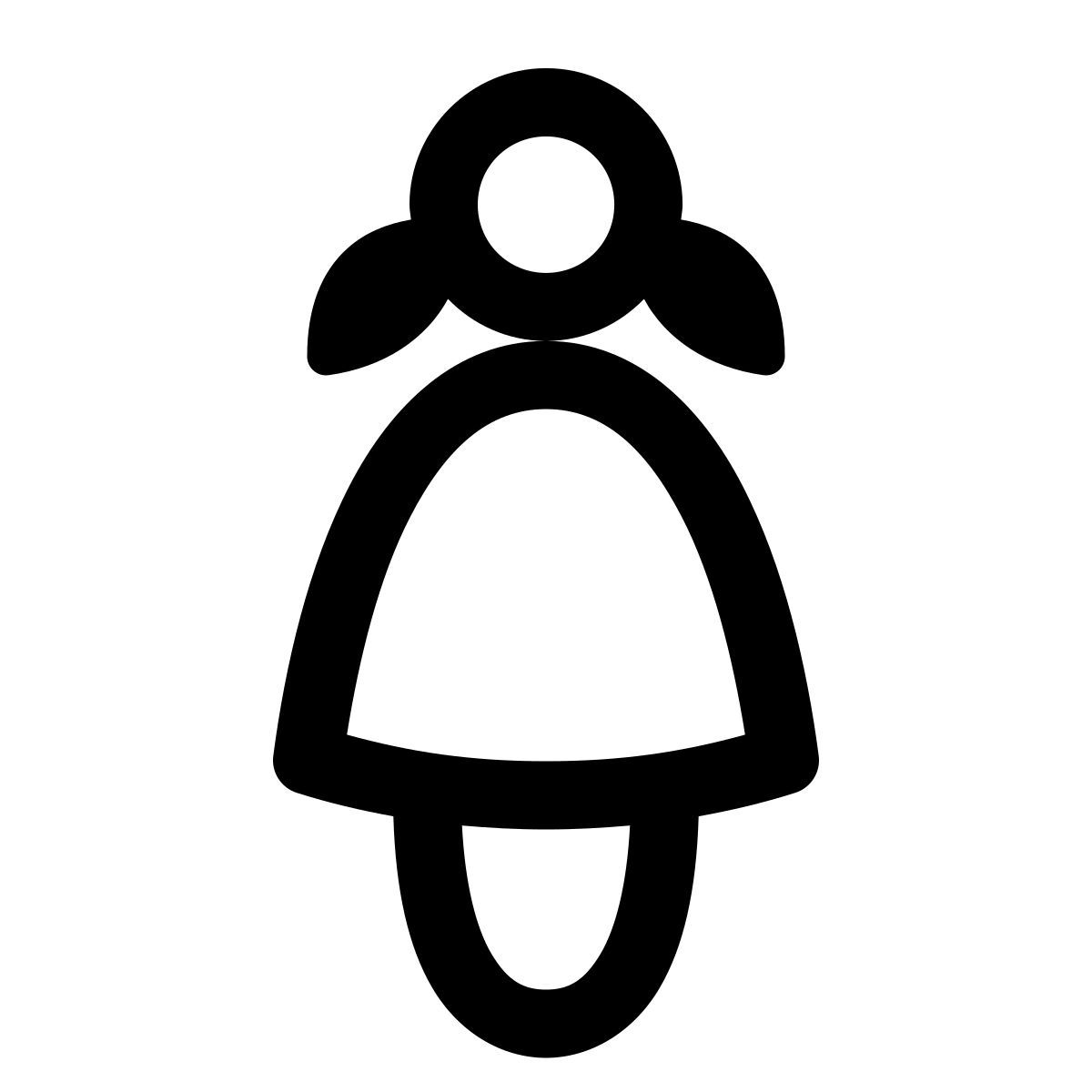 puffy outline style menina icon