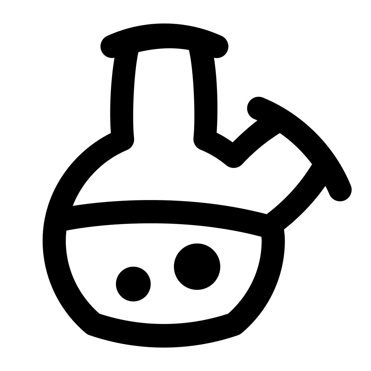 puffy outline style frasco de vidro icon