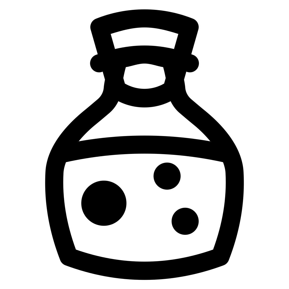 puffy outline style jarra de vidro icon
