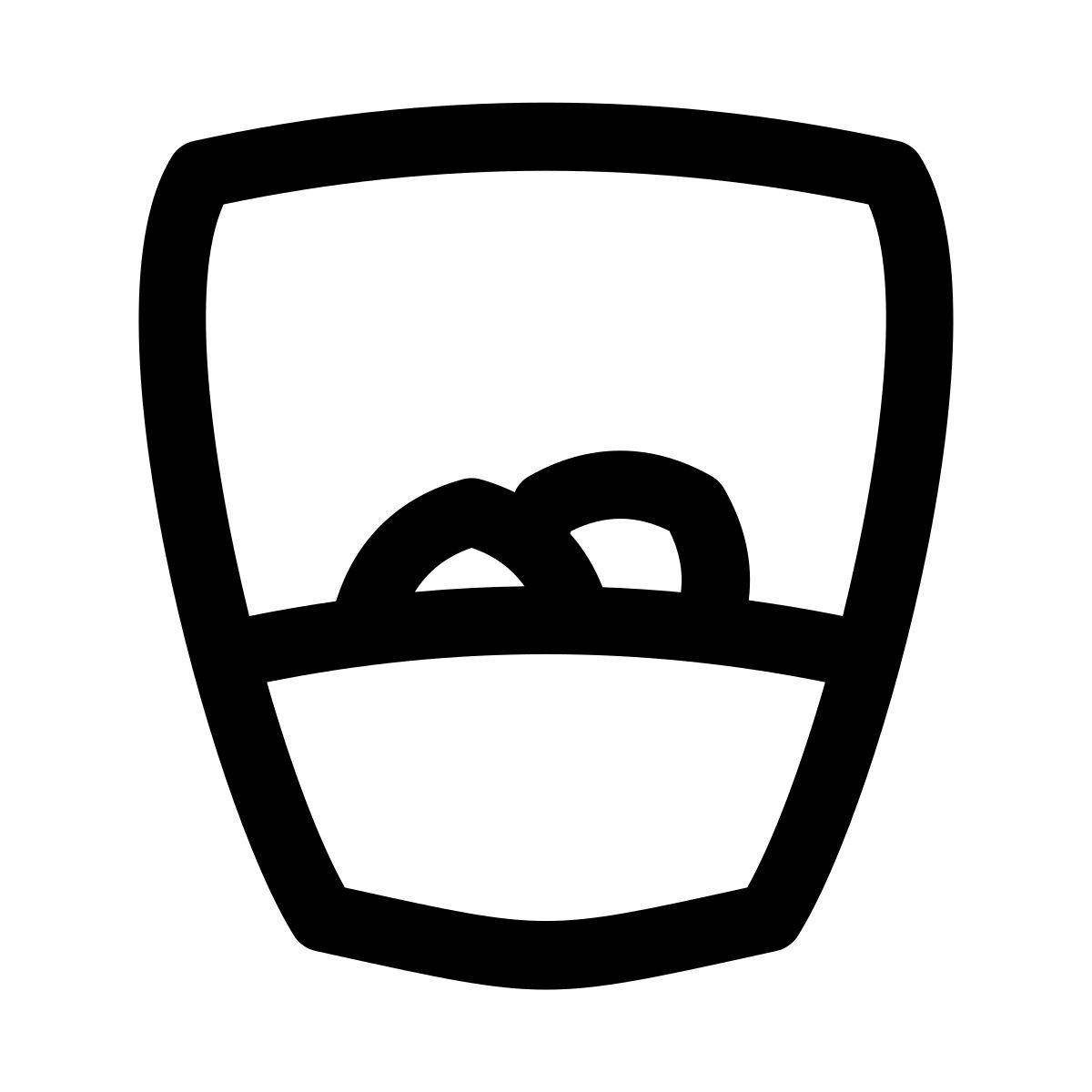 puffy outline style glas whisky icon
