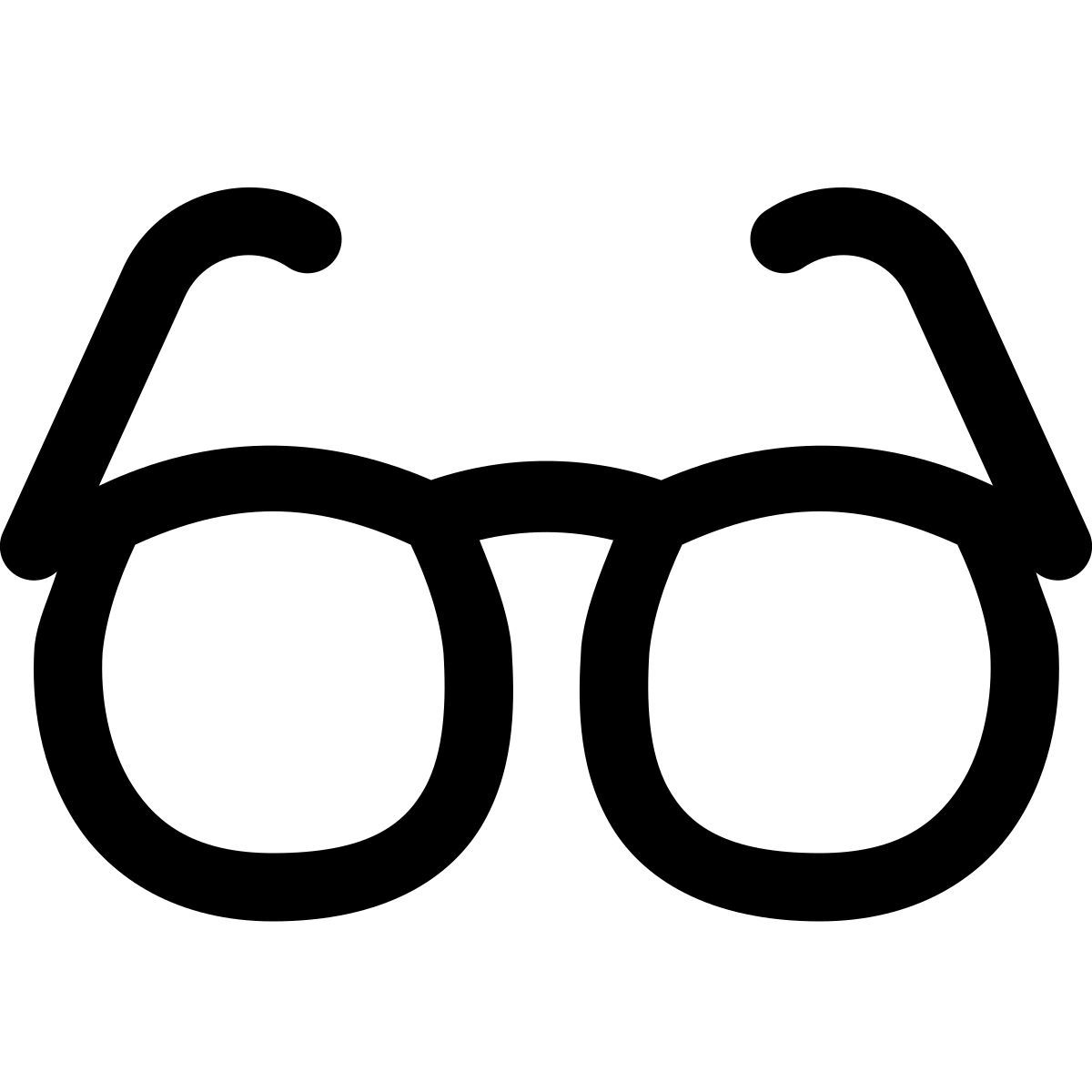 puffy outline style 안경 icon