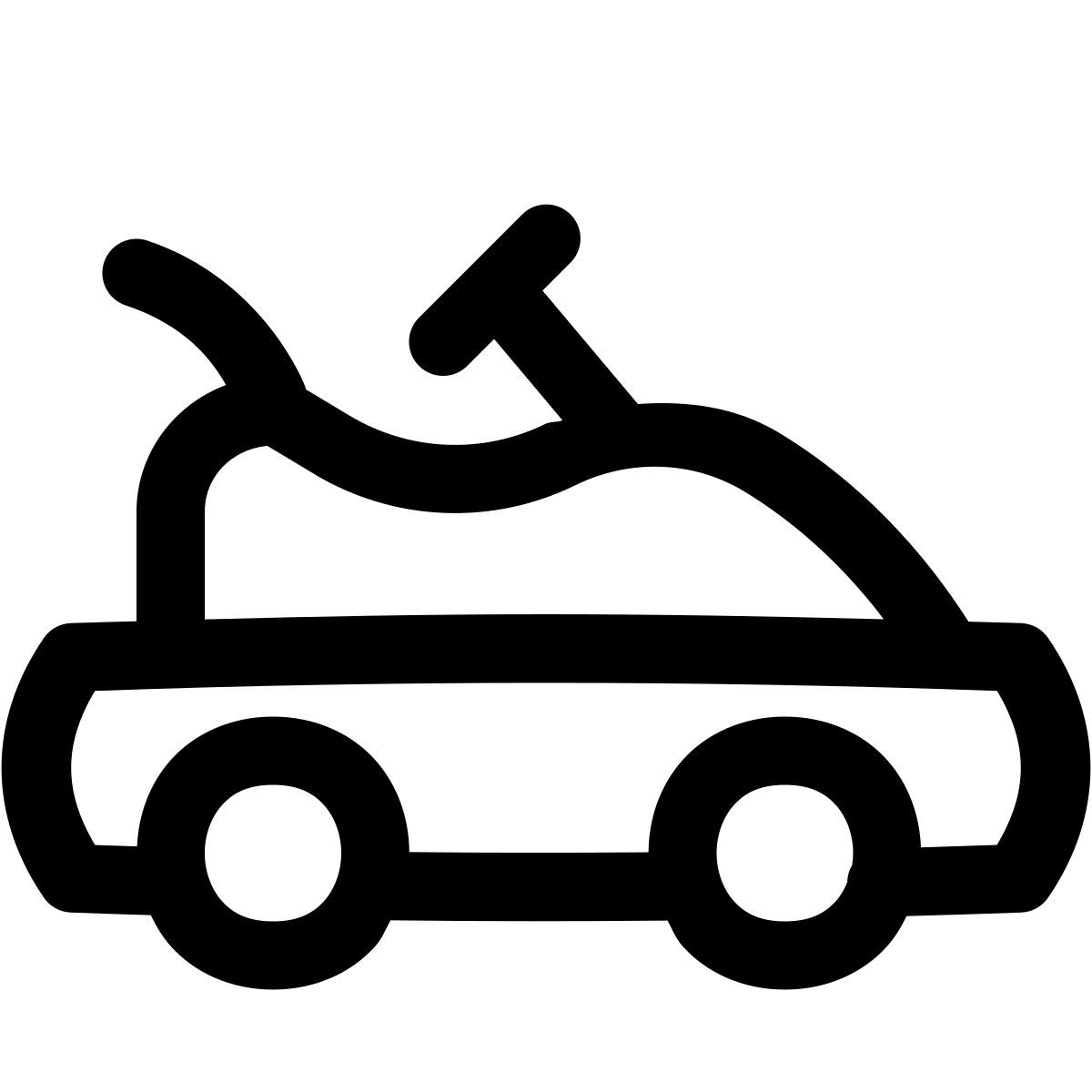 puffy outline style 이동 카트 icon