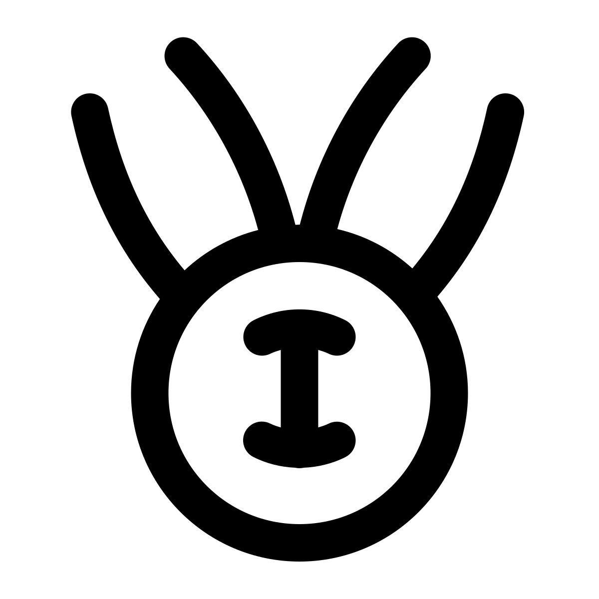 puffy outline style medalha olímpica icon
