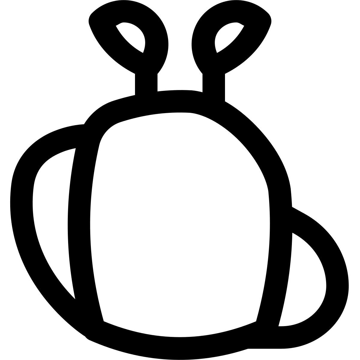 puffy outline style golftasche icon