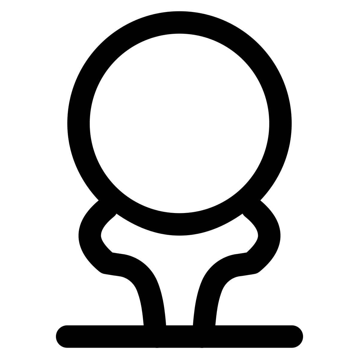 puffy outline style balle de golf icon