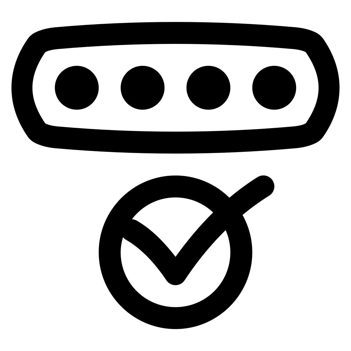 puffy outline style 비밀번호 코드 icon