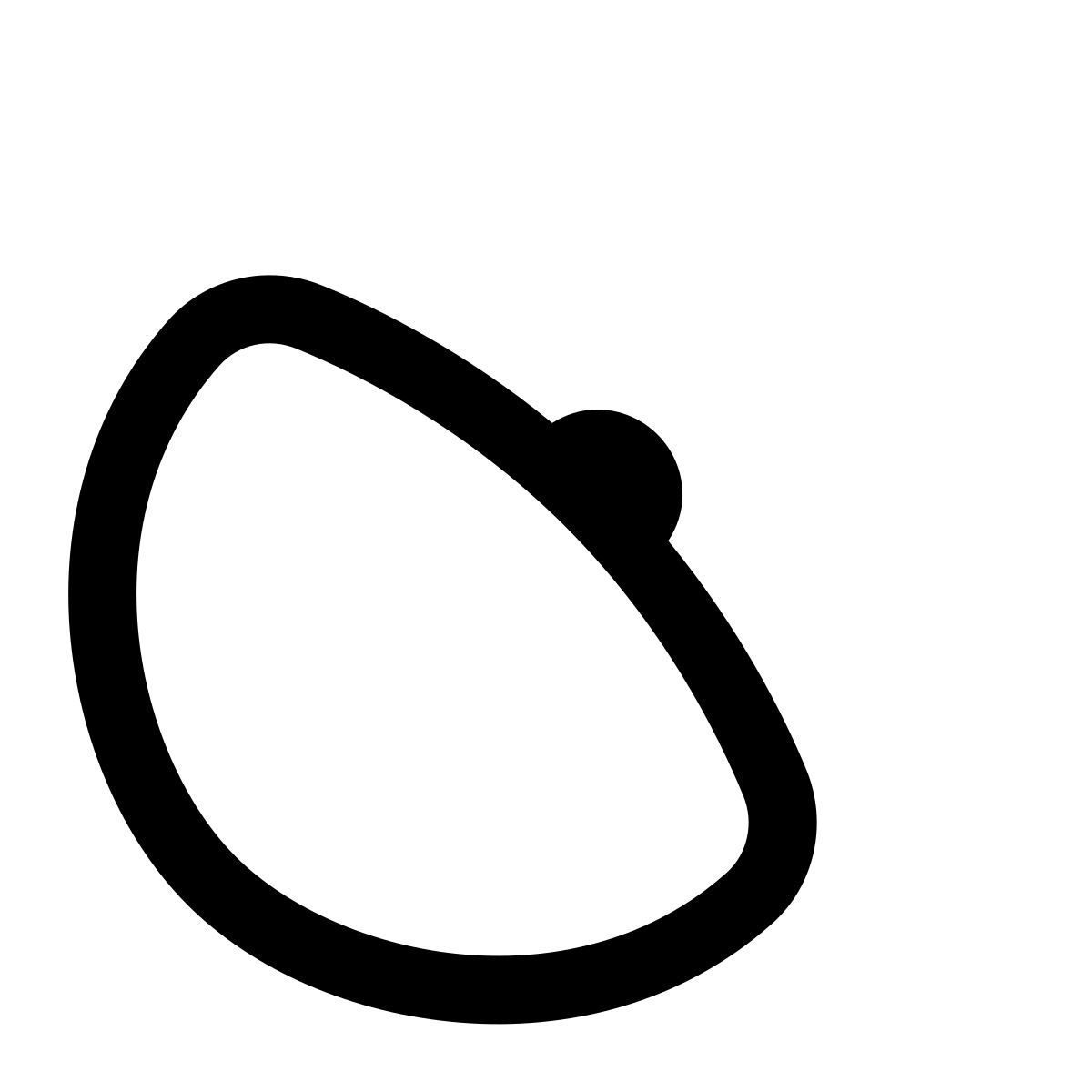 puffy outline style gps procurando icon