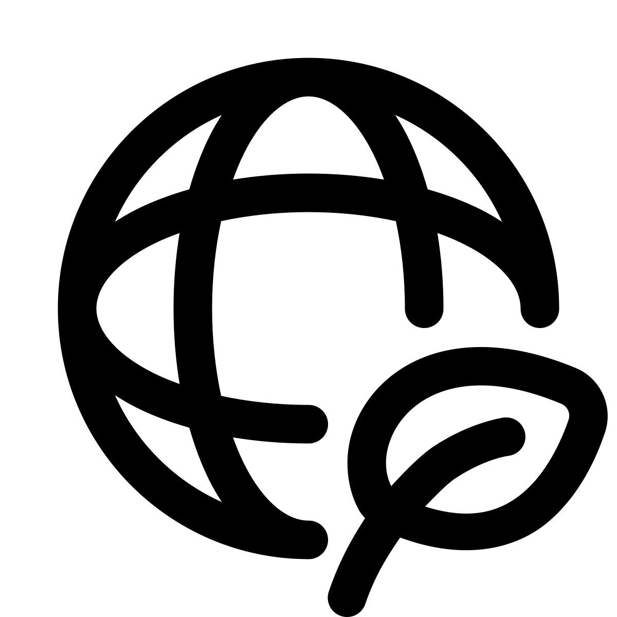 puffy outline style mundo verde icon