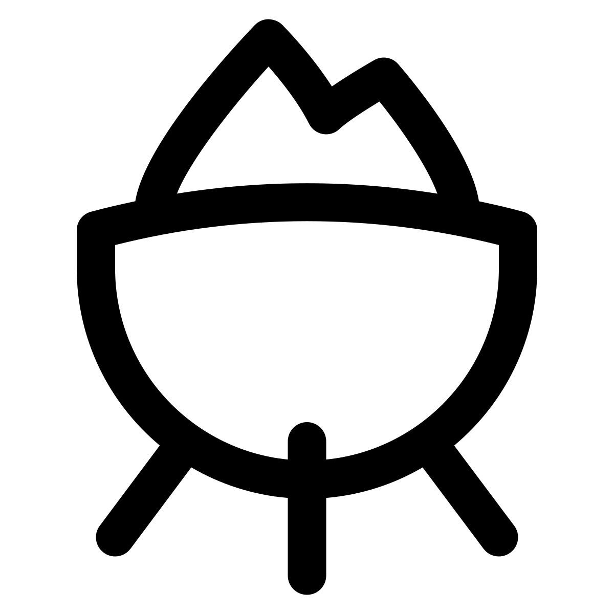 puffy outline style grill icon
