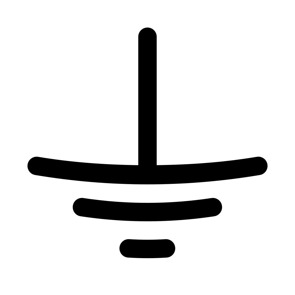 puffy outline style ground symbol icon