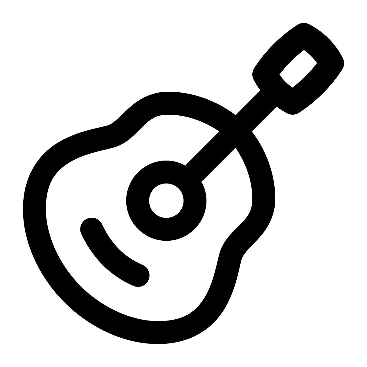 puffy outline style guitarra icon