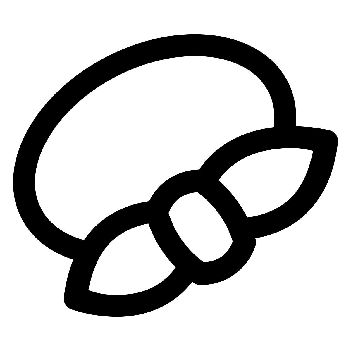 puffy outline style haarband icon