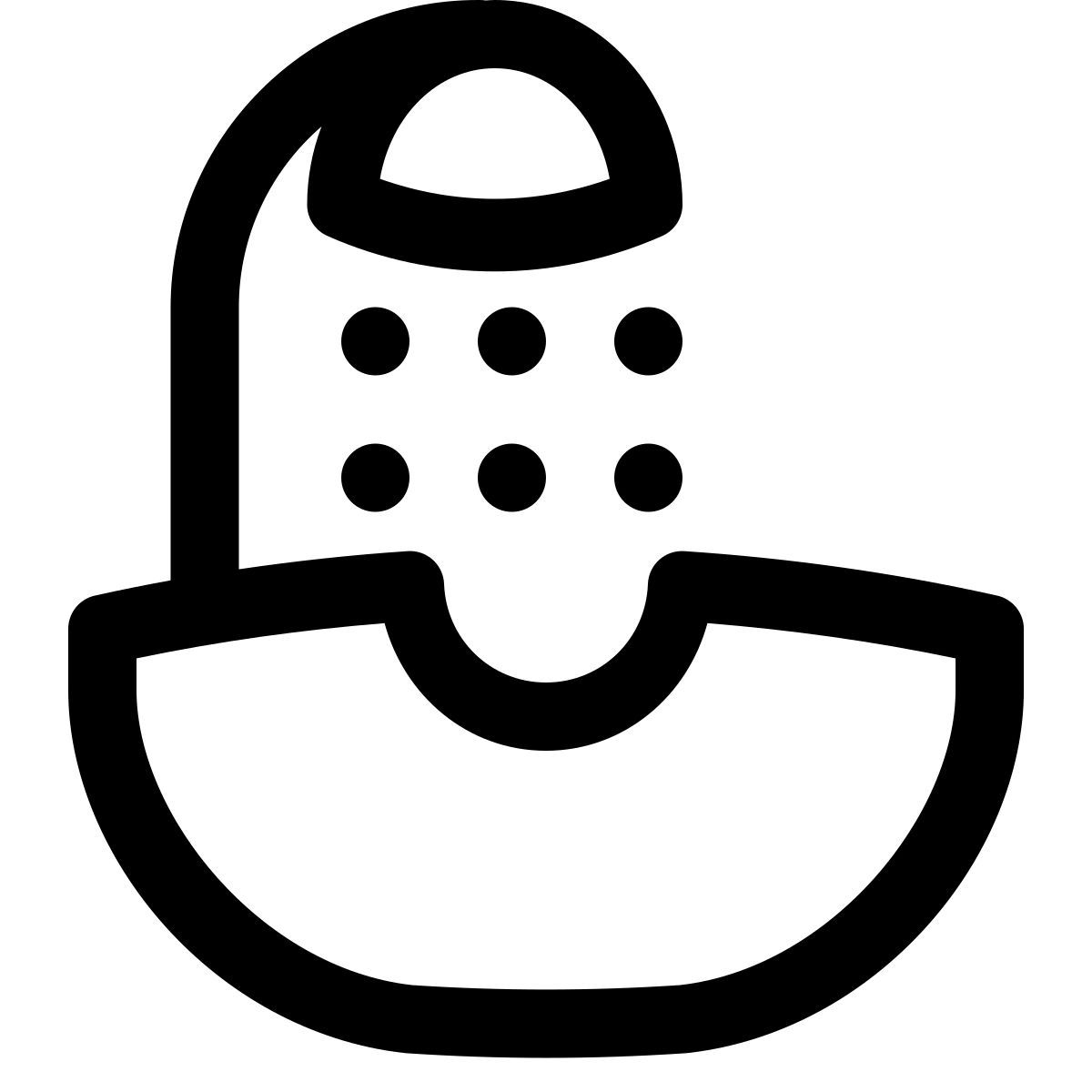 puffy outline style 头发洗水槽 icon