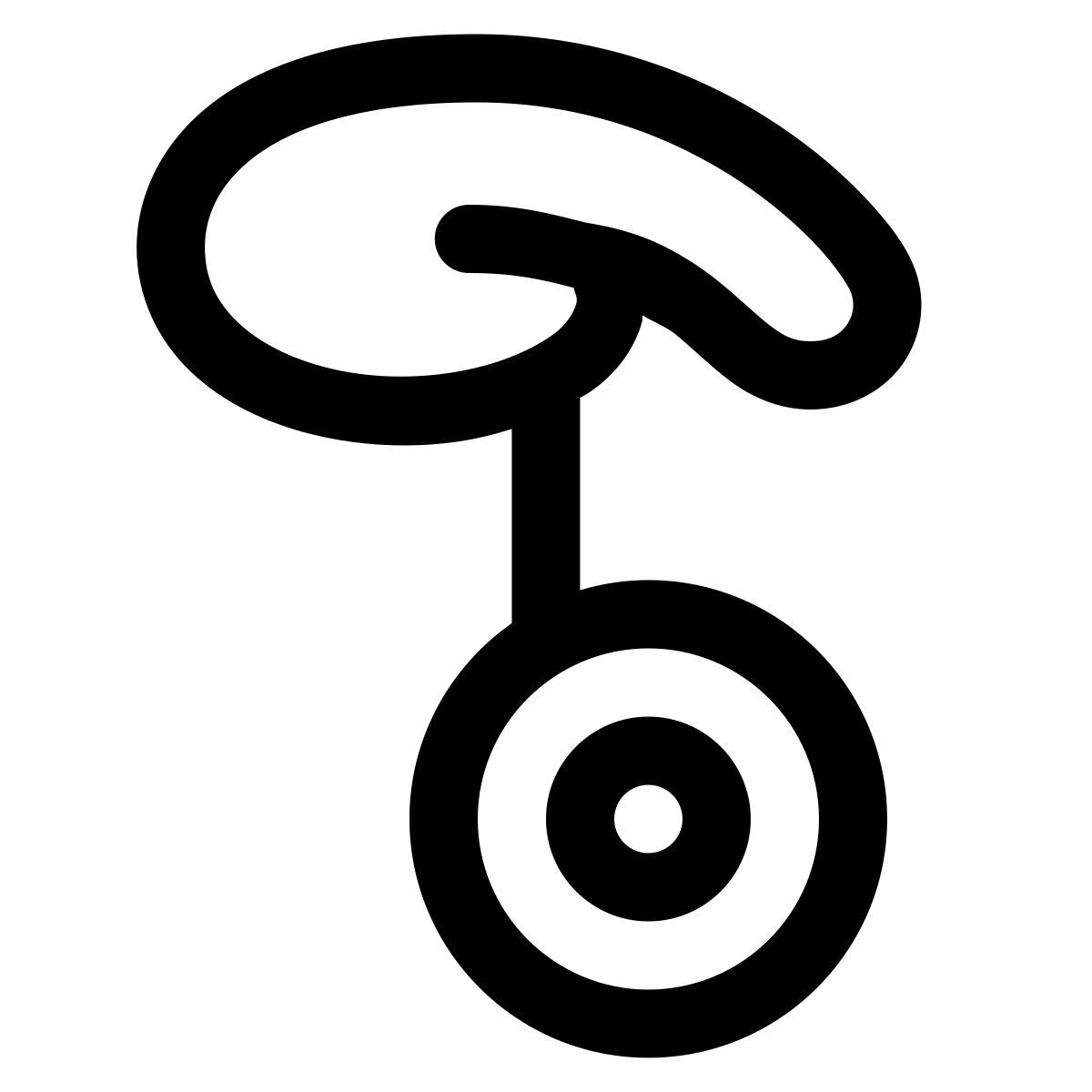 puffy outline style 손으로 요요 icon