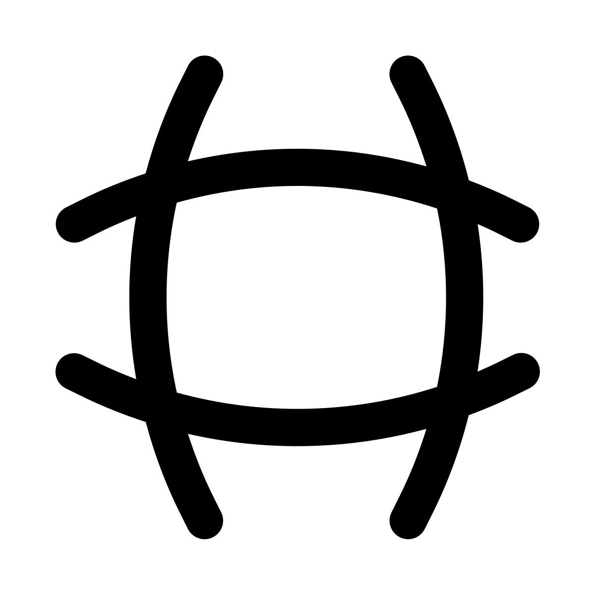 puffy outline style хештег icon