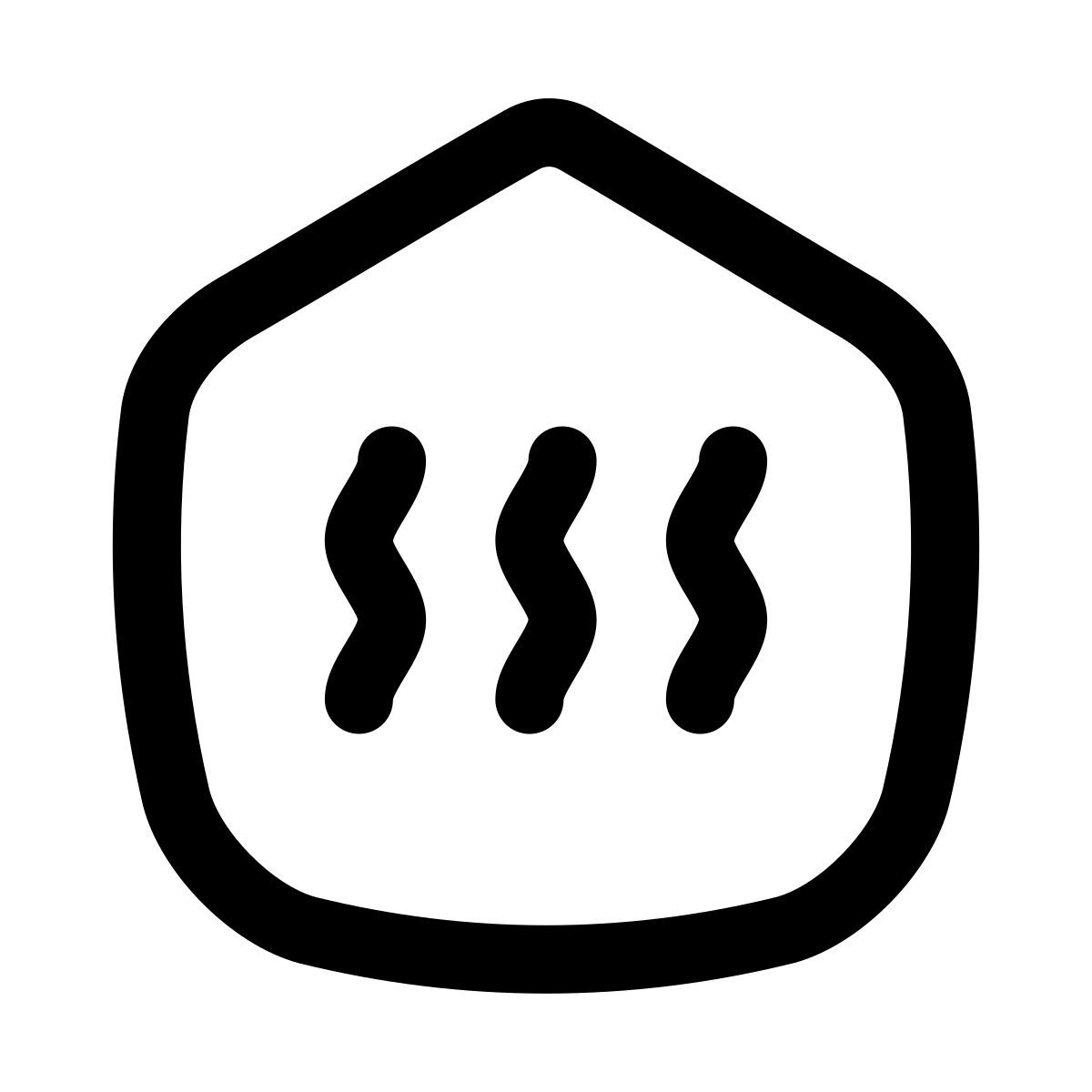 puffy outline style sala de aquecimento icon
