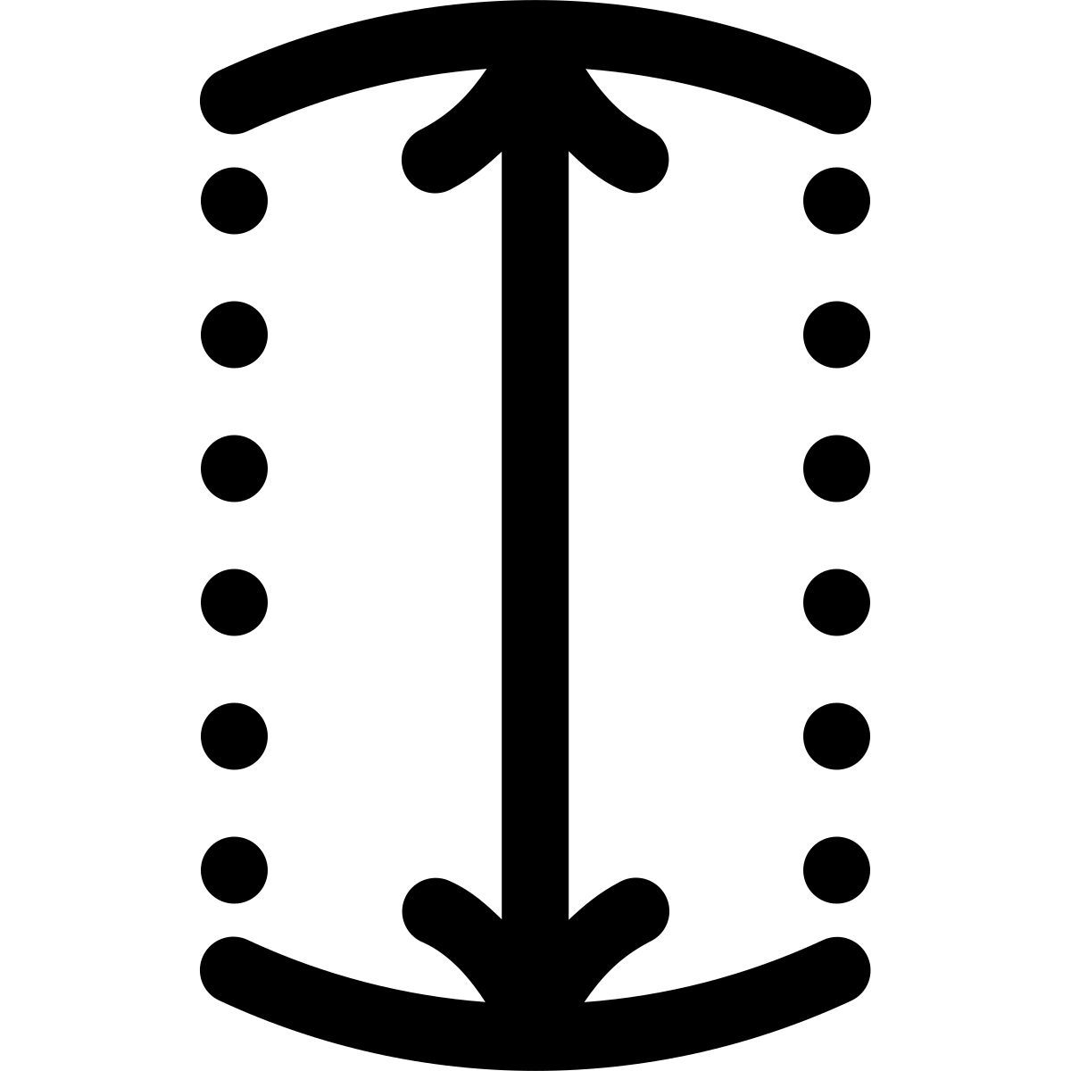 puffy outline style height icon