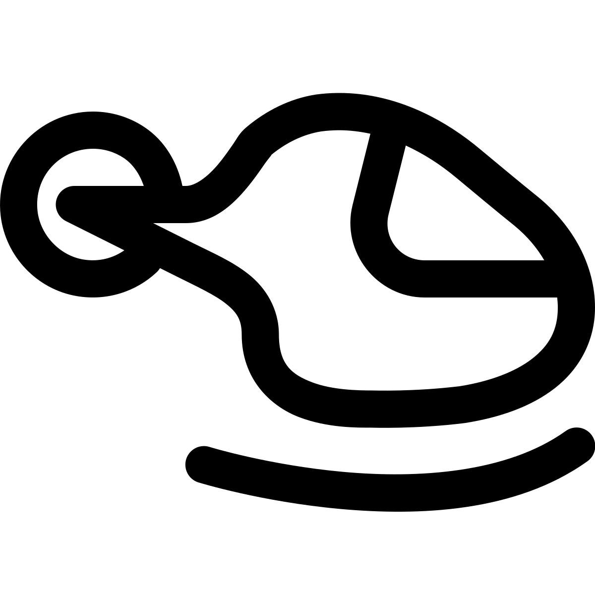 puffy outline style 直升机 icon