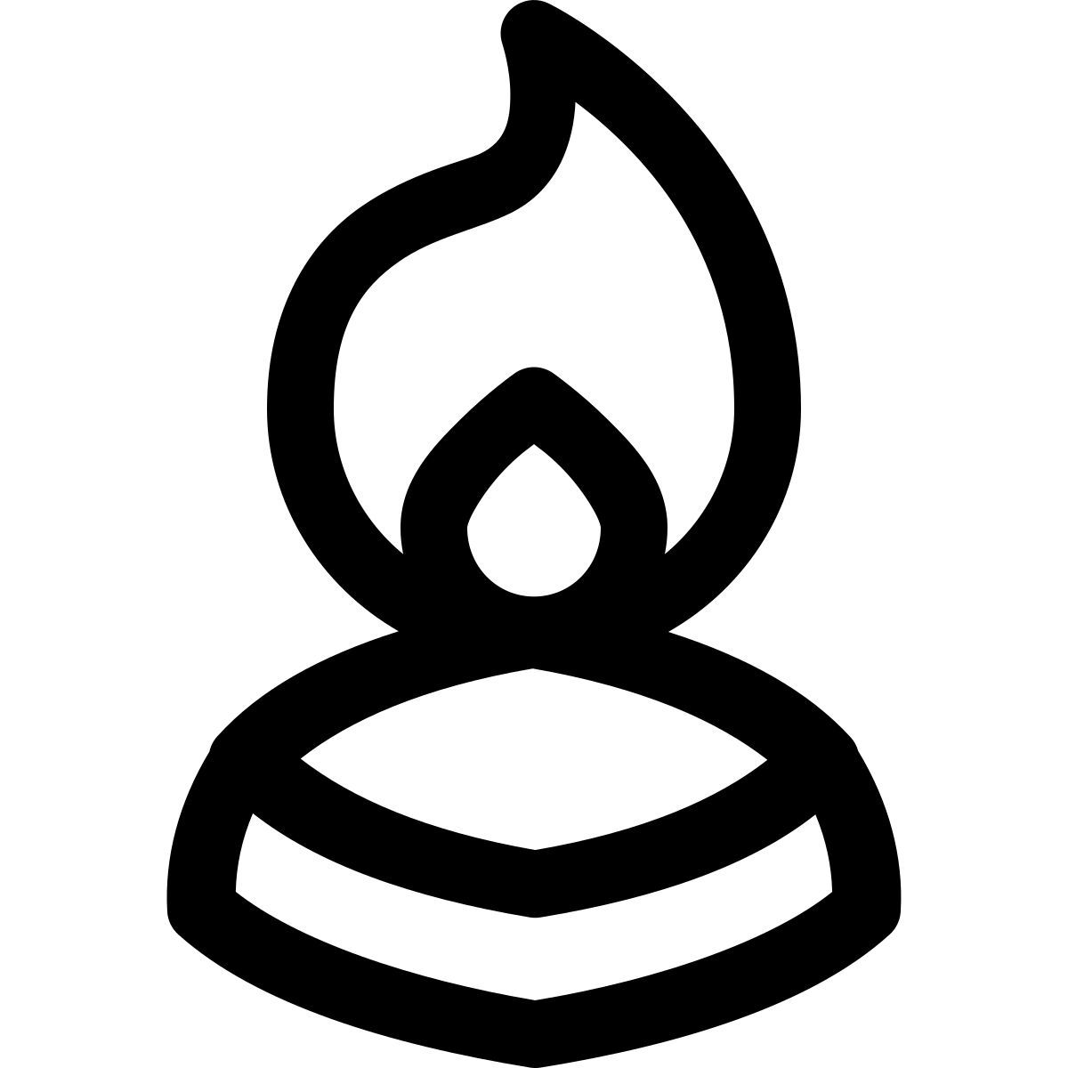 puffy outline style hex burner icon