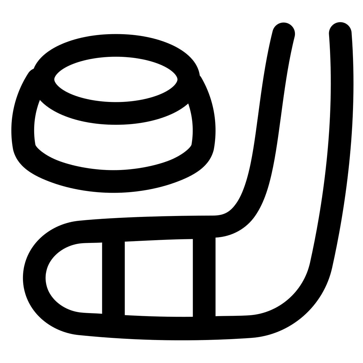 puffy outline style hockey icon