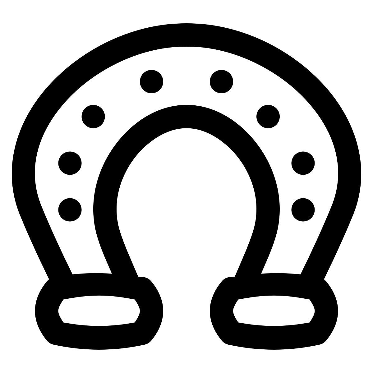 puffy outline style 편자 icon