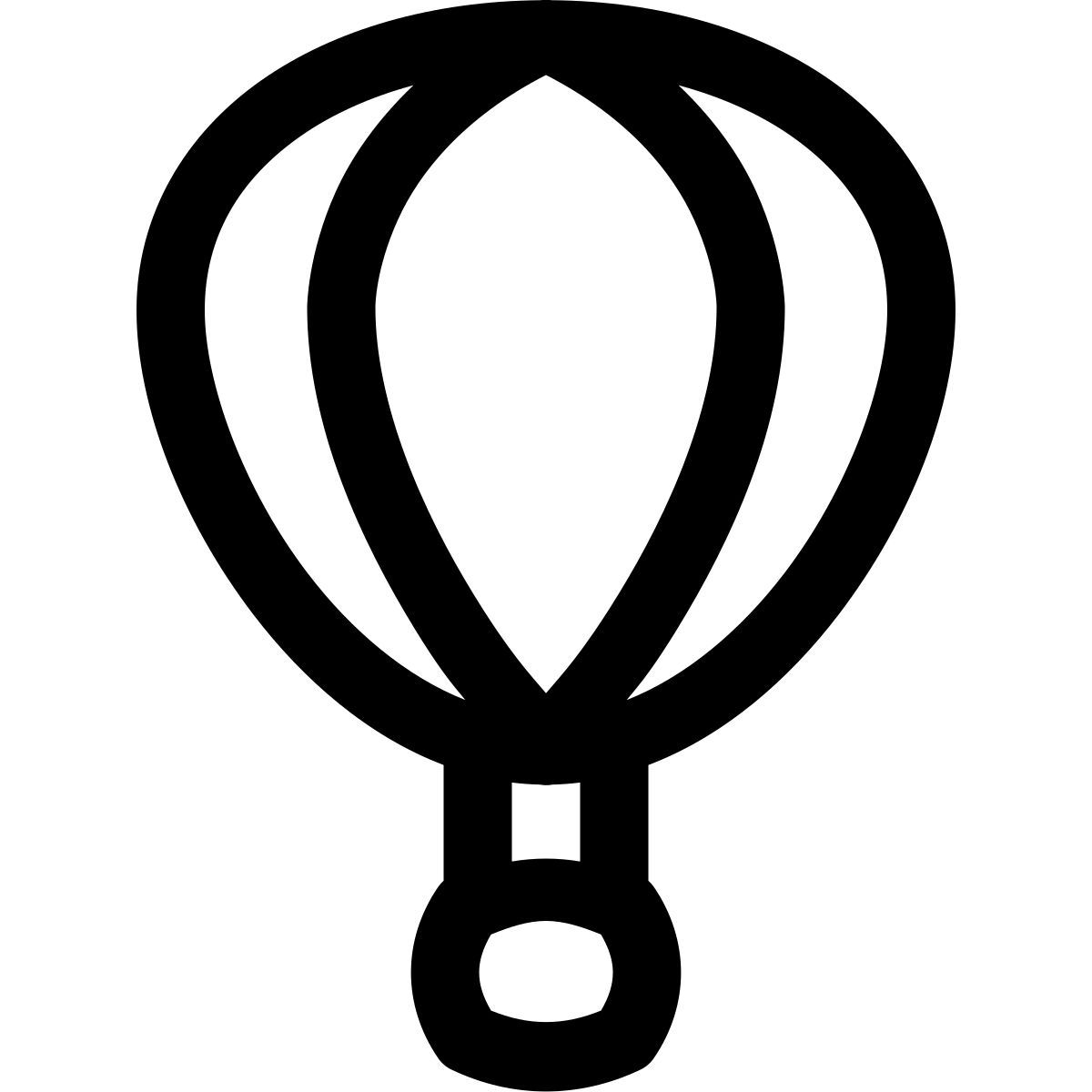 puffy outline style balão de ar quente icon