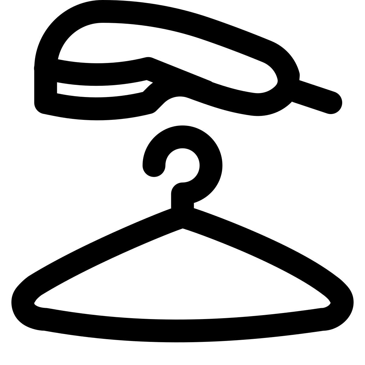 puffy outline style vestiaire hôtel icon