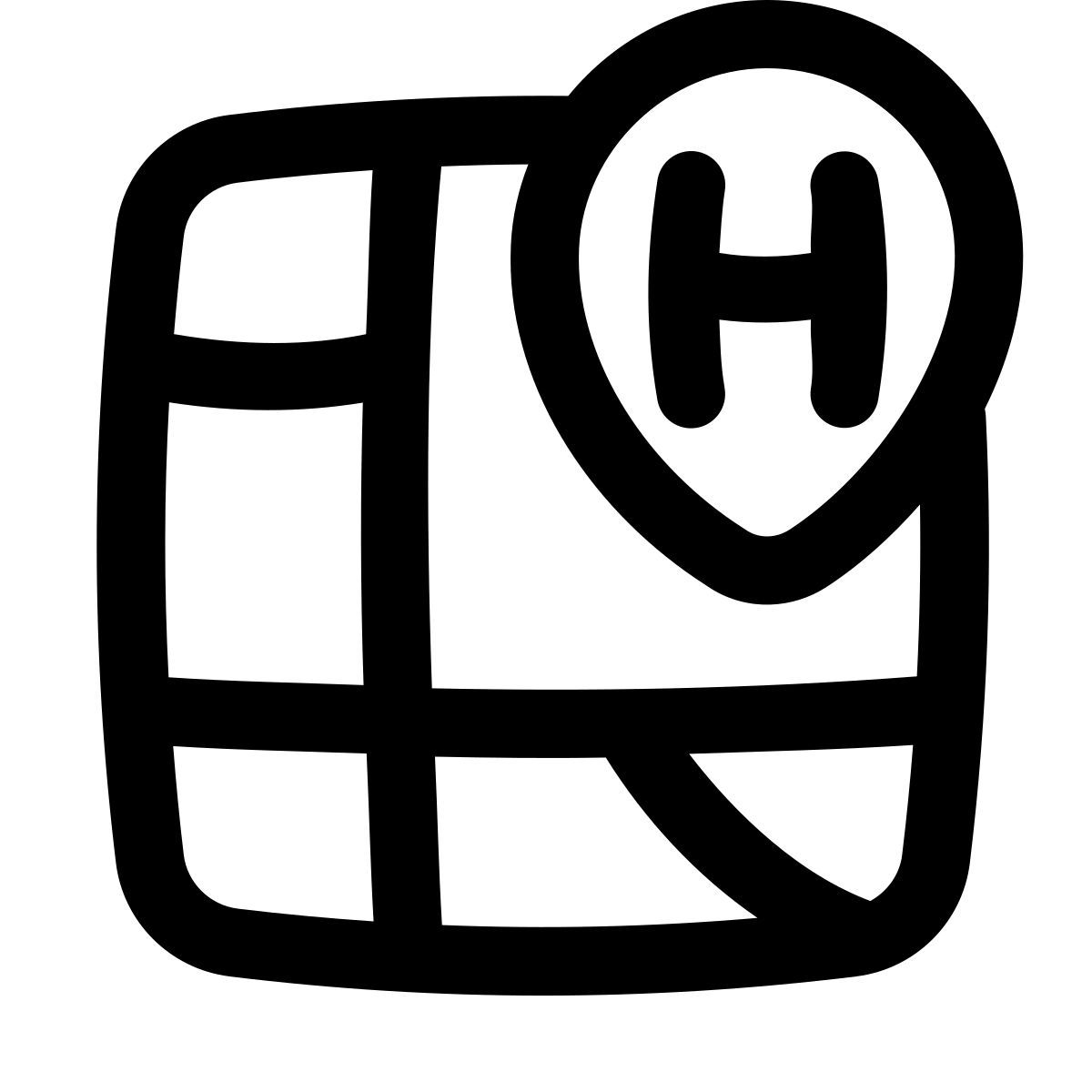 puffy outline style 酒店位置 icon