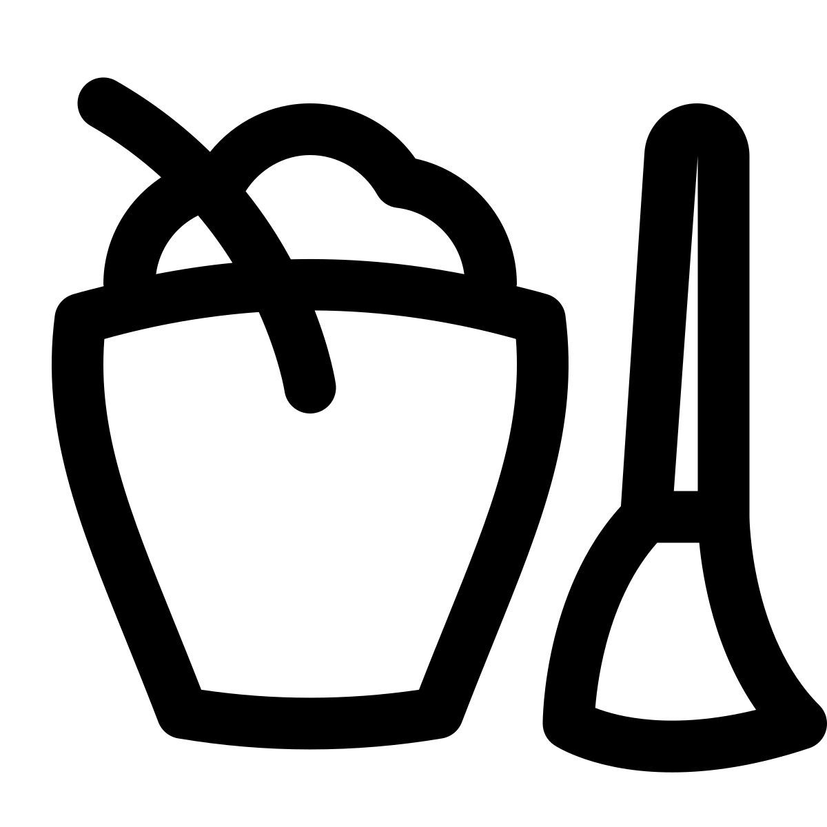 puffy outline style 家政婦業 icon