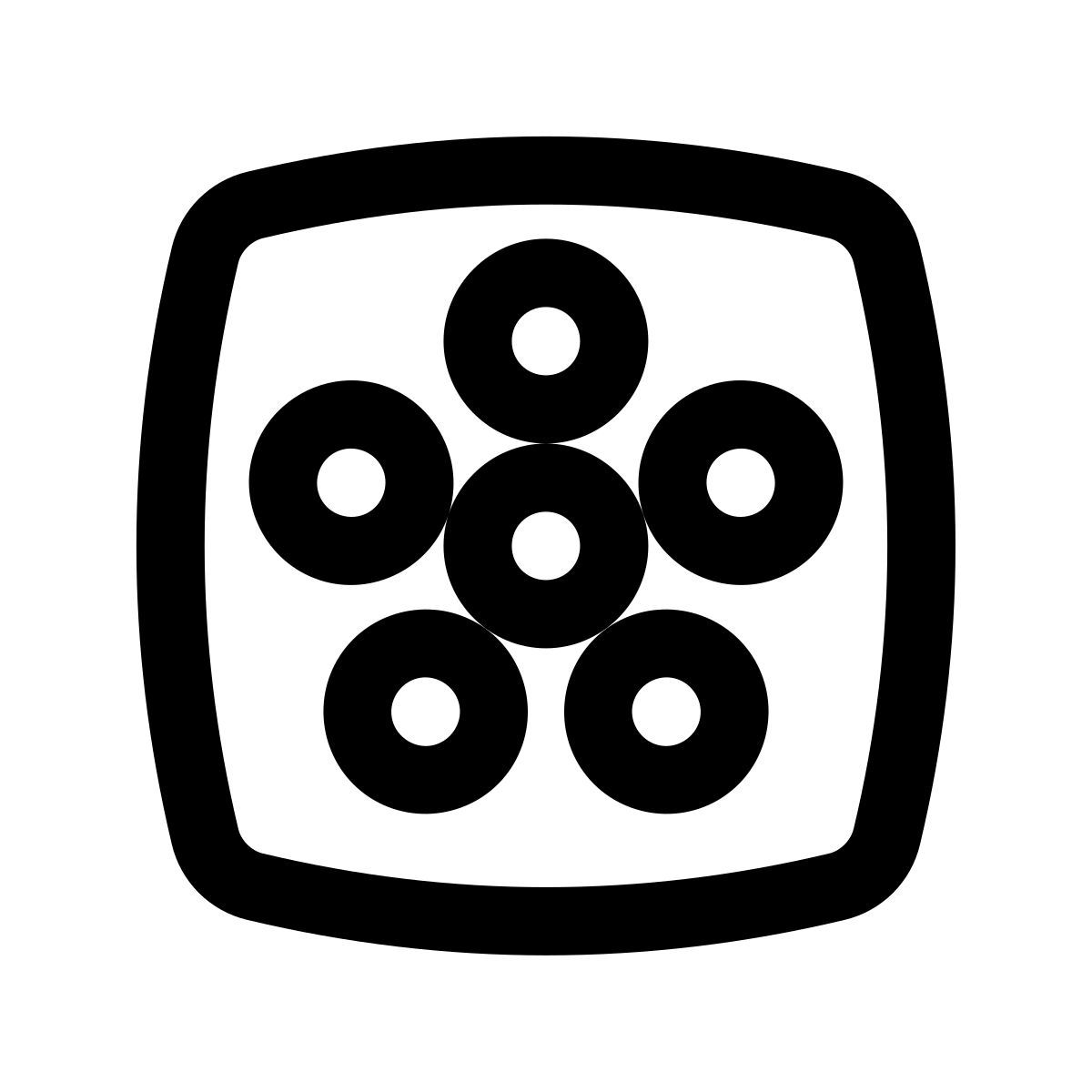 puffy outline style knotenpunkt icon