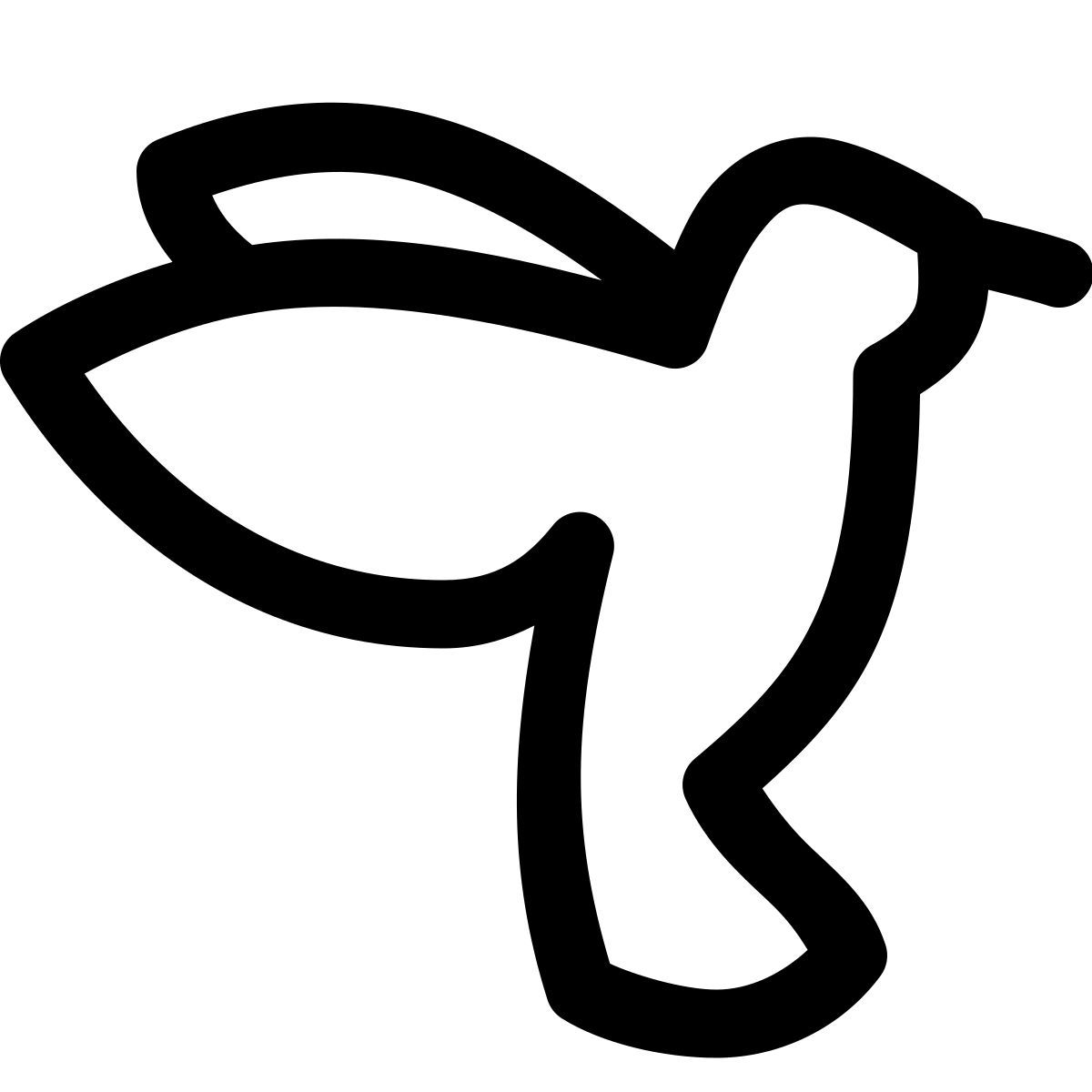 puffy outline style 蜂鸟 icon