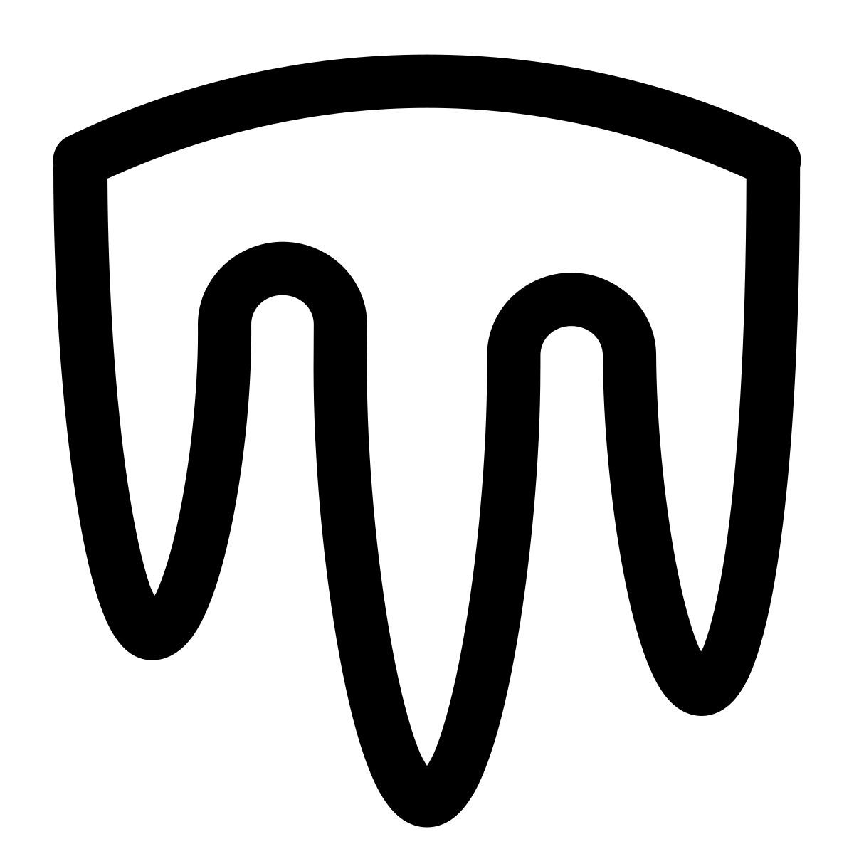 puffy outline style glacial icon