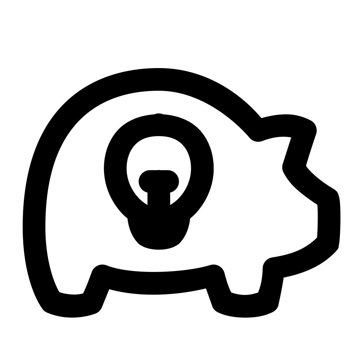 puffy outline style boîte à idées icon