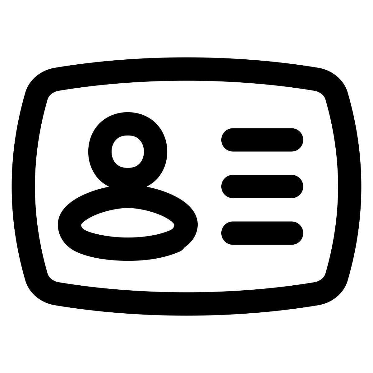 puffy outline style identification documents icon