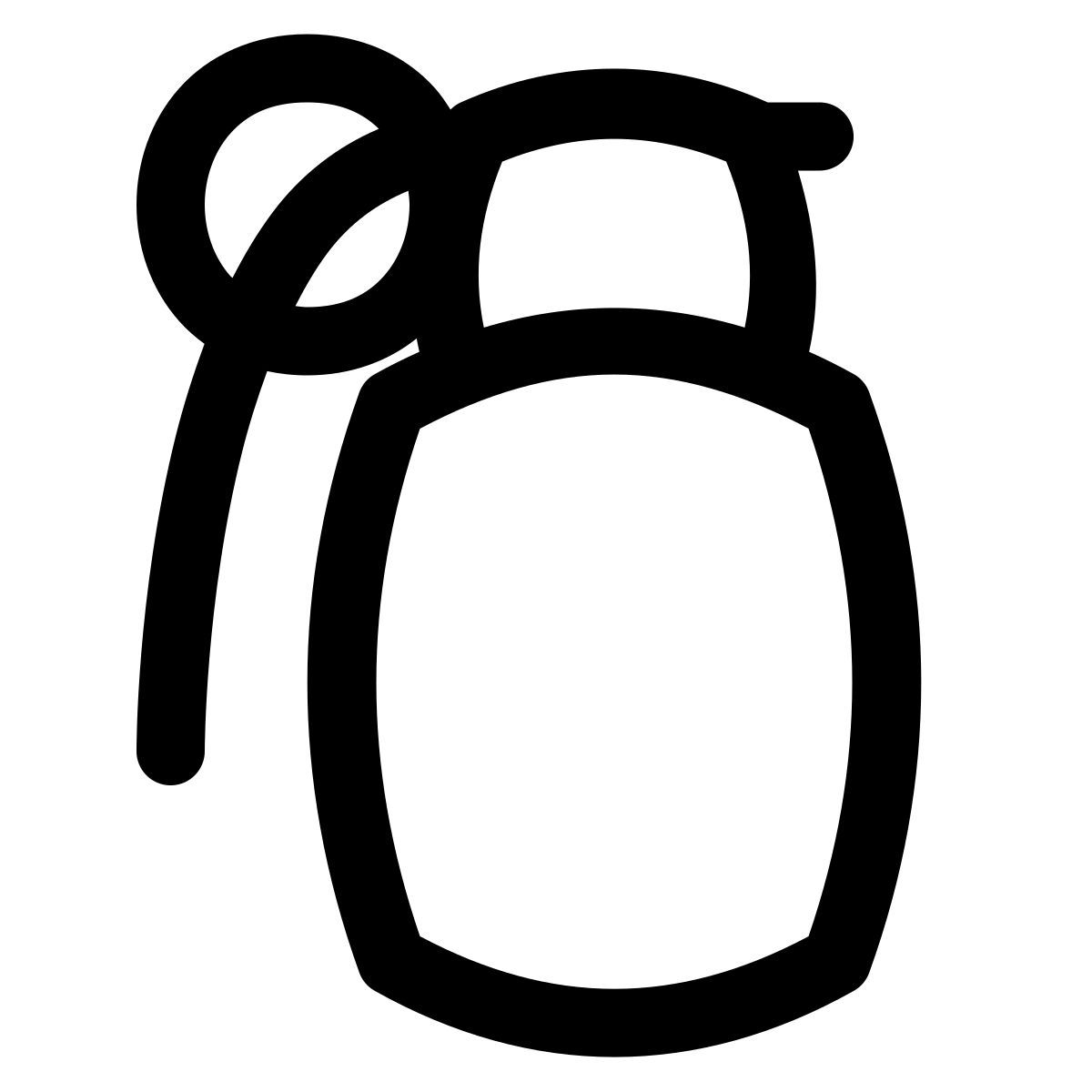 puffy outline style 燃烧弹手榴弹 icon