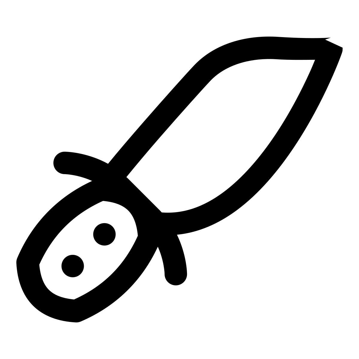 puffy outline style army knife icon