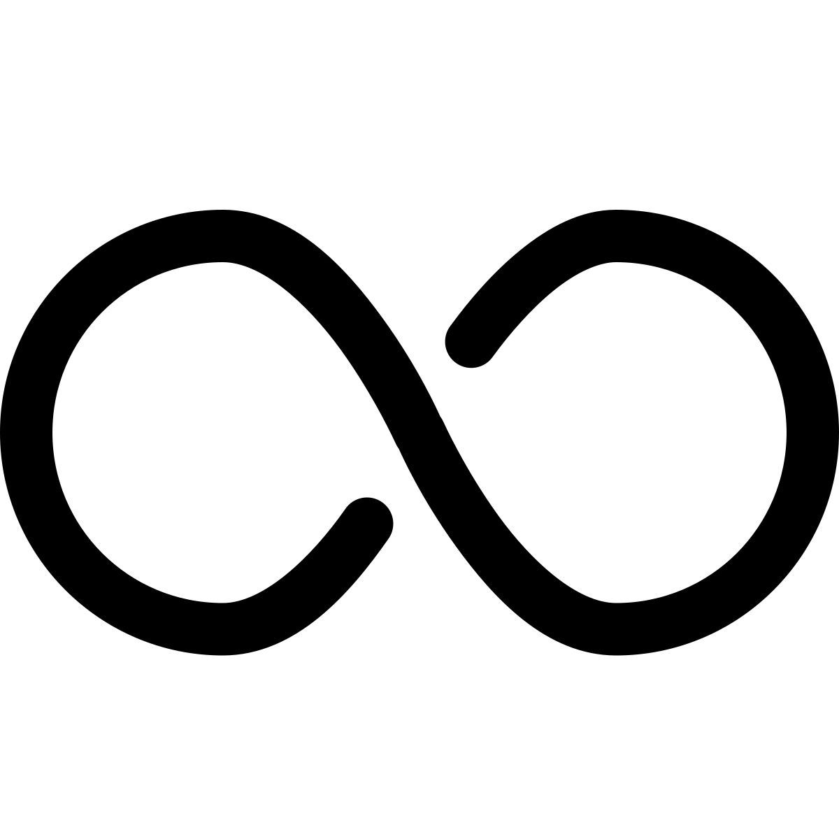 puffy outline style unendlichkeit icon