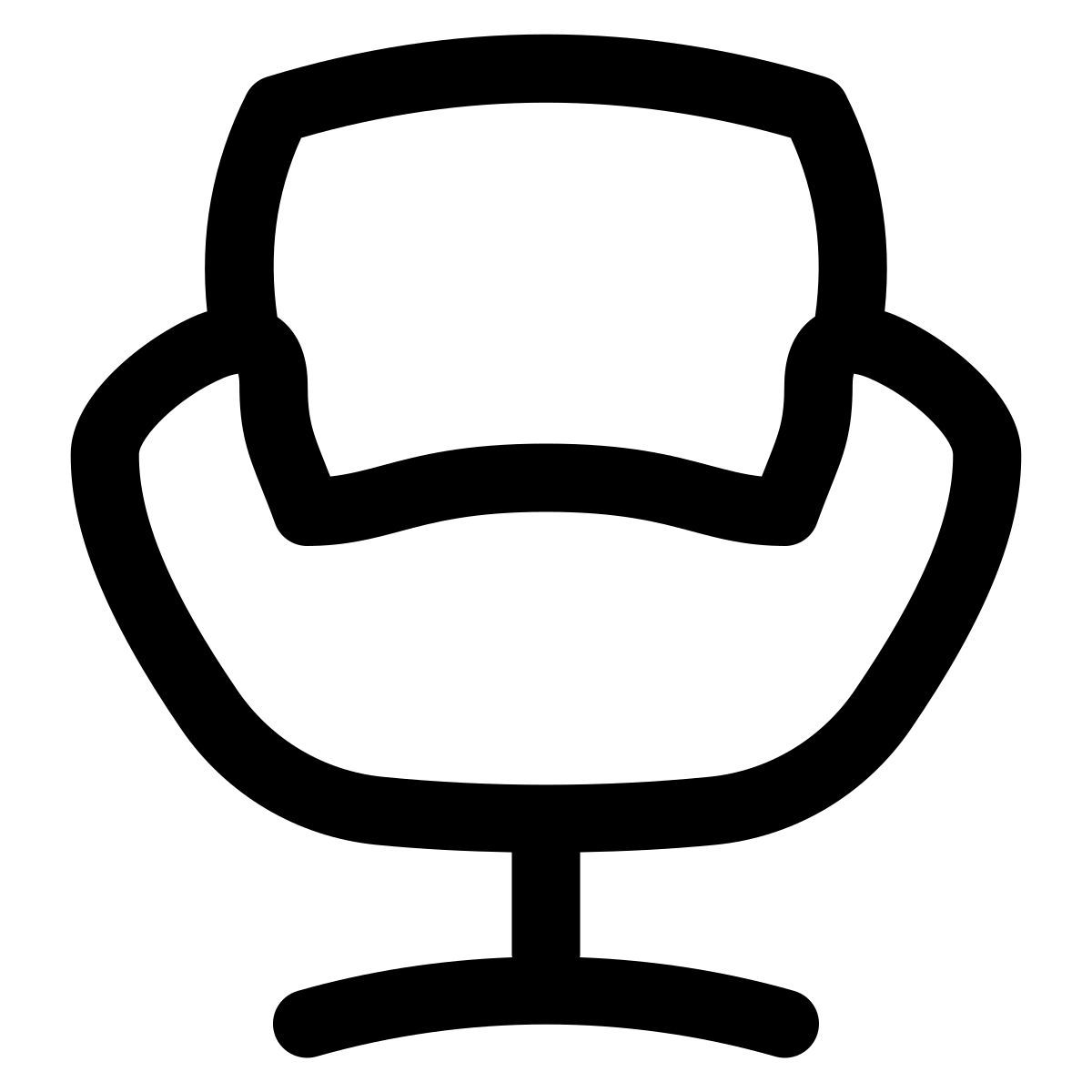 puffy outline style accesorios de interior icon