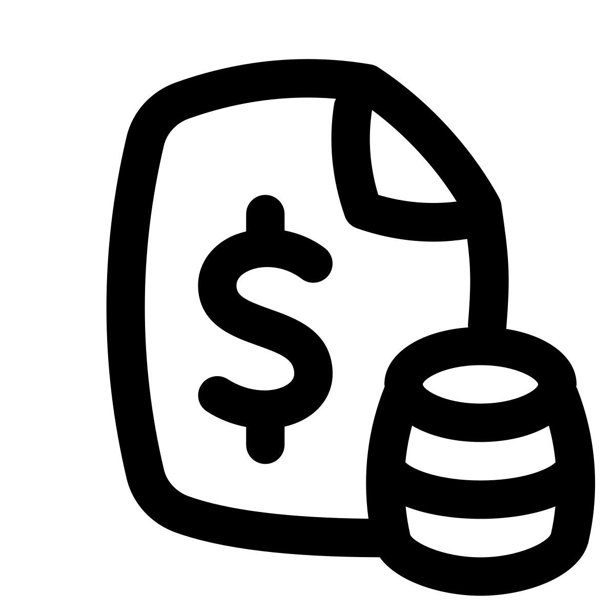 puffy outline style 투자 icon