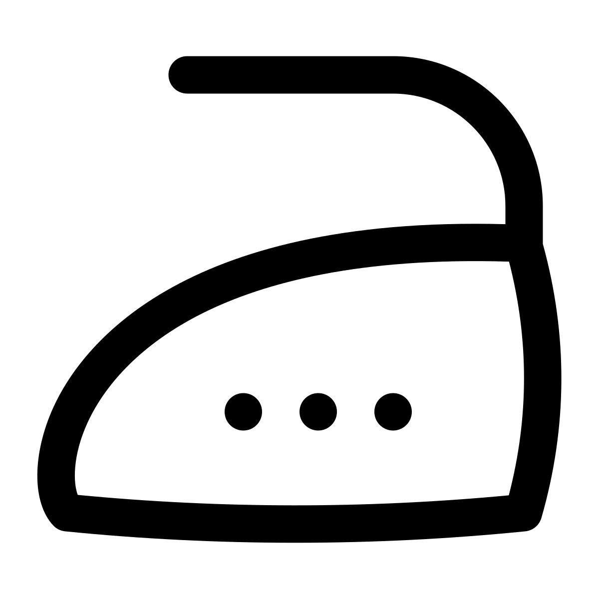 puffy outline style iron icon